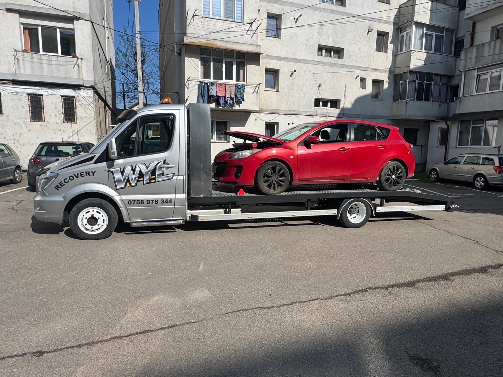Recuperare auto din parcare de bloc în Botoșani